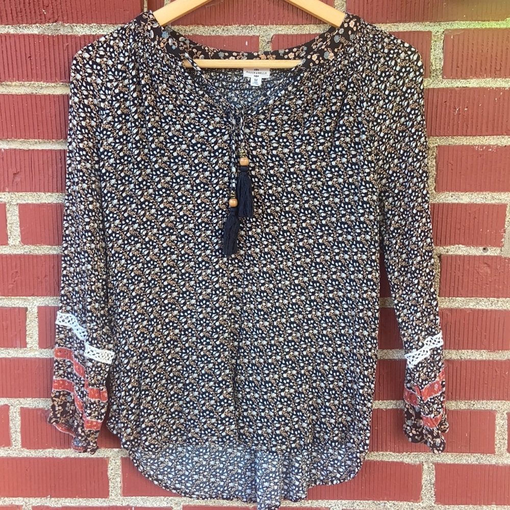 Women’s Black Boho Blouse M